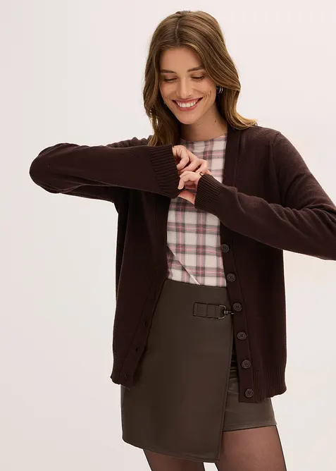 Longstrickjacke aus softem Viskose-Mix, bonprix