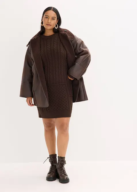 Strickkleid mit Zopfmuster, bonprix