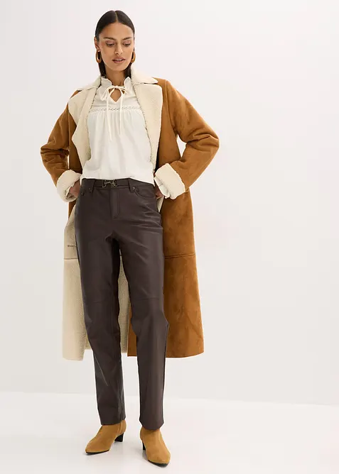 Lederimitat-Hose im Used-Look, bonprix