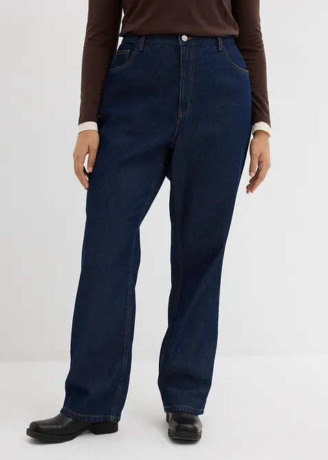 Straight-Jeans, High Waist, Long aus Bio-Baumwolle, bonprix