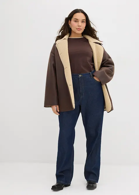 Straight-Jeans, High Waist, Long aus Bio-Baumwolle, bonprix