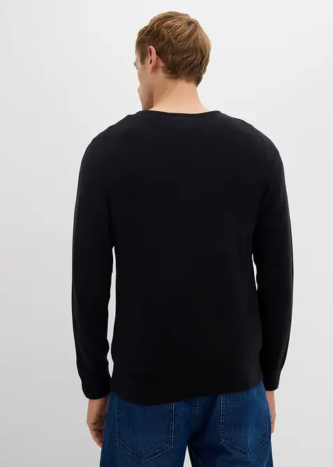 Pull en fine maille avec laine mérinos, bonprix