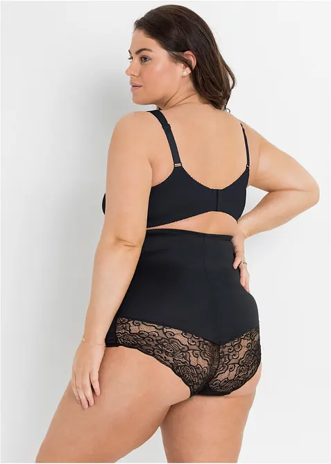 Culotte sculptante à empiècement dentelle, maintien fort, bonprix