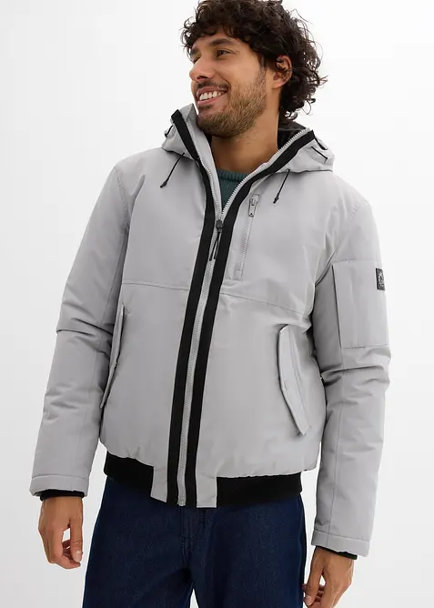 Blouson d’hiver à capuche et détails sportifs, bonprix