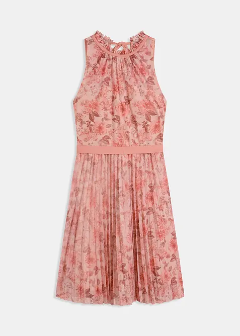 Minikleid aus feinem Tüll mit Plissee, bonprix