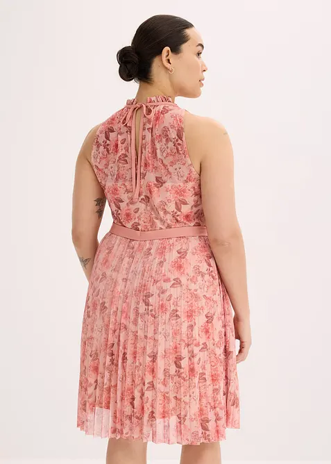 Minikleid aus feinem Tüll mit Plissee, bonprix