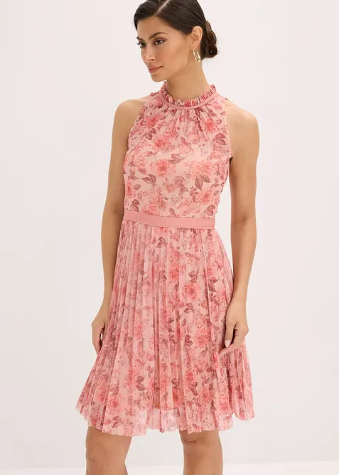 Minikleid aus feinem Tüll mit Plissee, bonprix