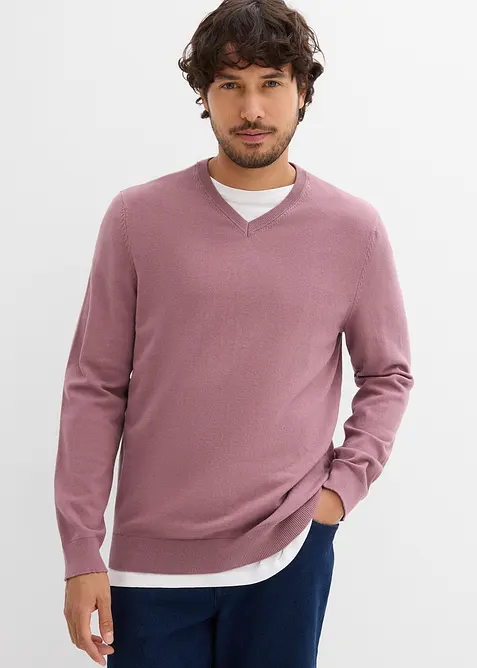 Pull doux en fine maille de coton majoritaire, bonprix