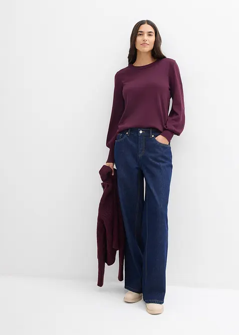 Pullover mit Ballon-Ärmel, bonprix