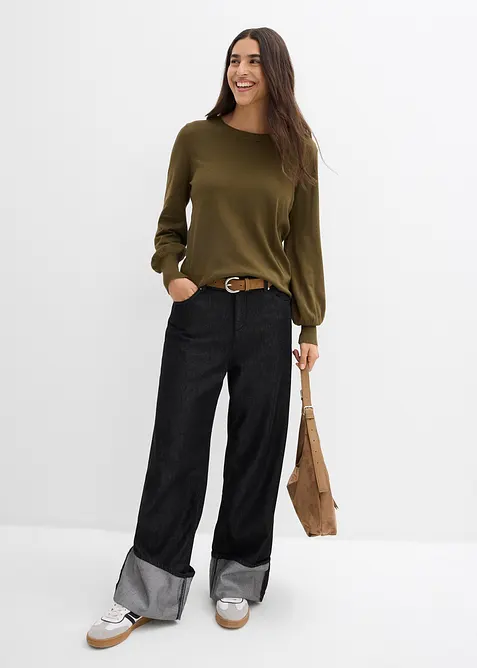 Pullover mit Ballon-Ärmel, bonprix