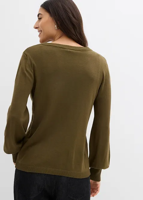Pullover mit Ballon-Ärmel, bonprix