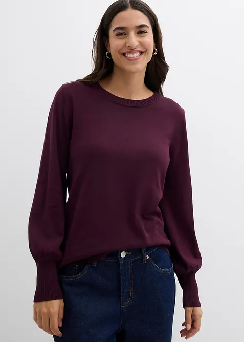 Pullover mit Ballon-Ärmel, bonprix
