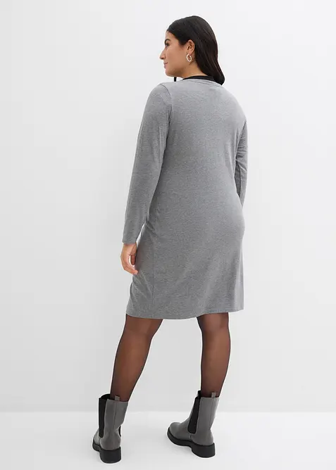 Jerseykleid mit V-Ausschnitt (2er Pack), bonprix