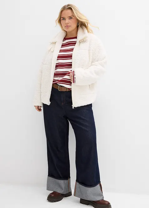 T-shirt manches longues oversize 100% coton, bonprix