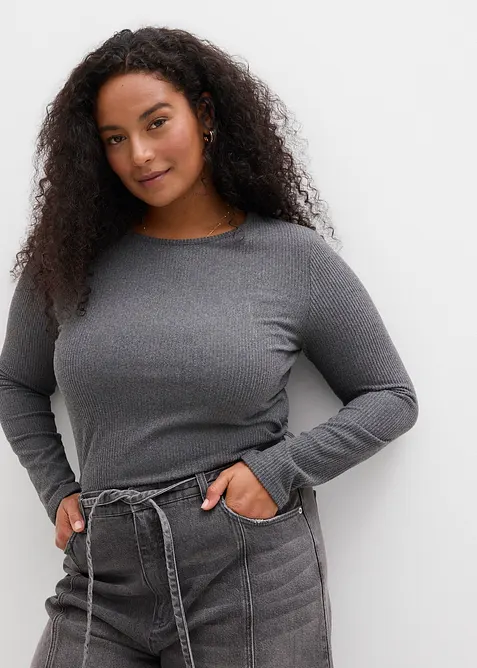 T-shirt thermique côtelé, bonprix