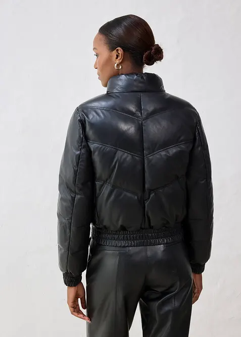 Doudoune en cuir d’agneau nappa, bonprix