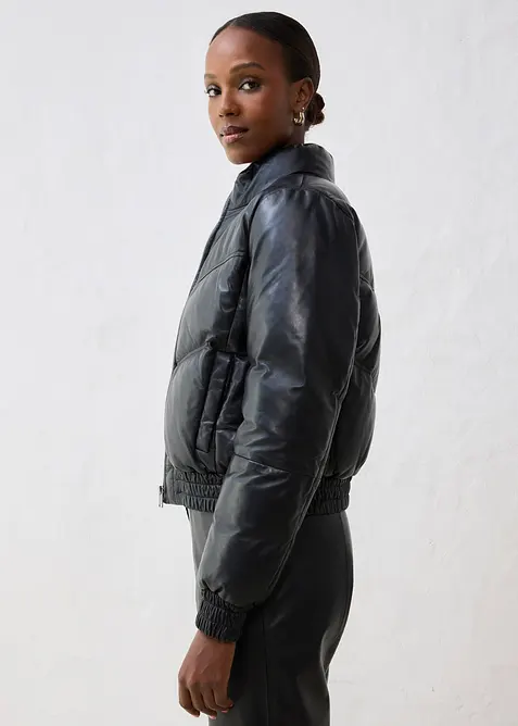 Doudoune en cuir d’agneau nappa, bonprix