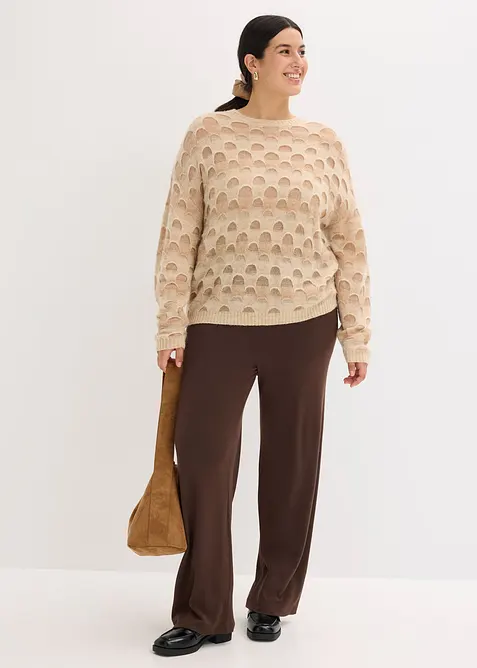 Softer Oversized Pullover mit Wolle und Alpaka, bonprix