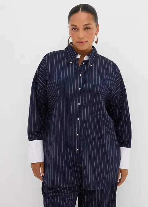 Chemise à rayures tennis, viscose mélangée, bonprix