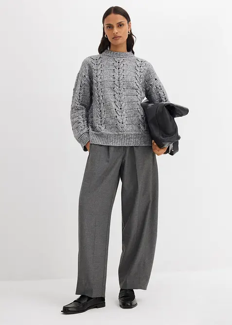 Pull en grosse maille à motif torsadé, bonprix