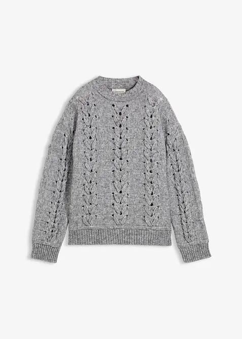 Pull en grosse maille à motif torsadé, bonprix