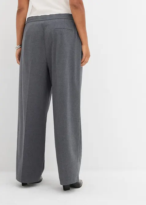 Pantalon large en viscose m&eacute;lang&eacute;e, bonprix