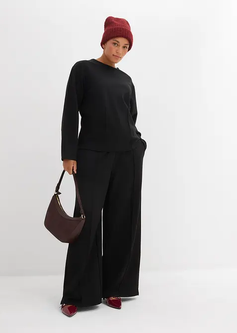 Pantalon en Punto di Roma, bonprix