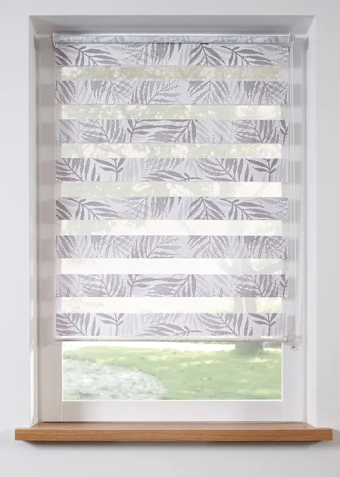 Doppelrollo mit Blätterdruck, bonprix