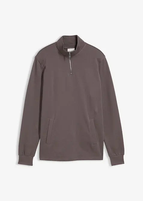 Sweat 100% coton avec poches pratique et base droite, bonprix