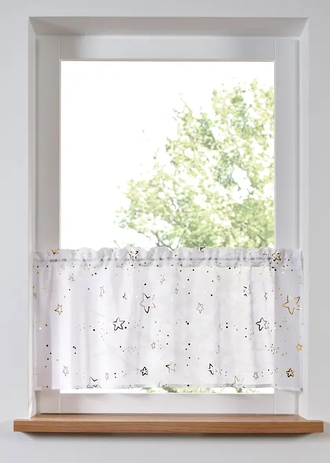 Scheibengardine mit Glanz Sternen, bonprix