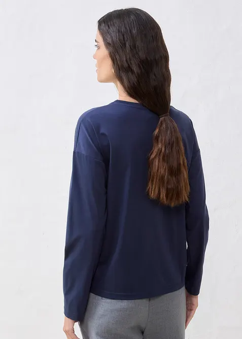 Langarmshirt mit Seidenanteil, bonprix