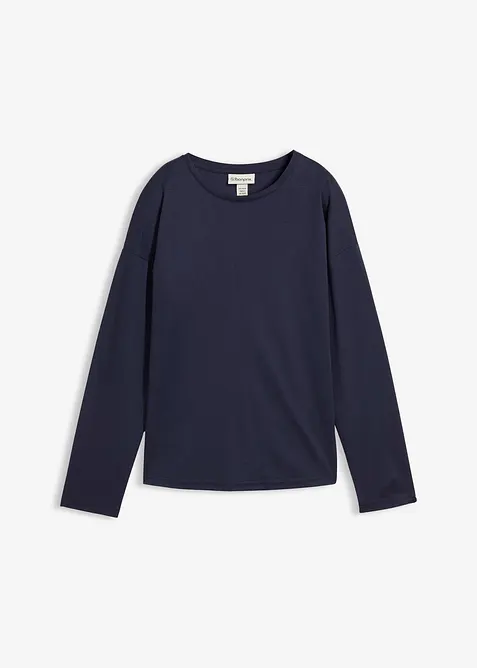 Langarmshirt mit Seidenanteil, bonprix