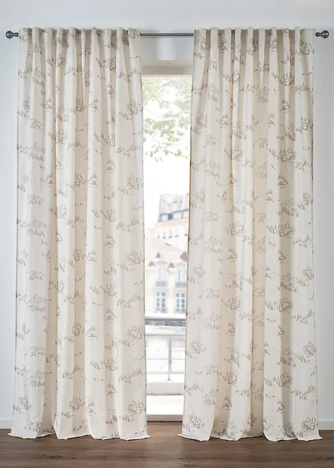 Rideau panneau avec paysage hivernal, aussi en XXL (1 pce), bonprix