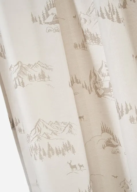 Vorhang mit Winterlandschaft, auch in extralang (1er Pack), bonprix