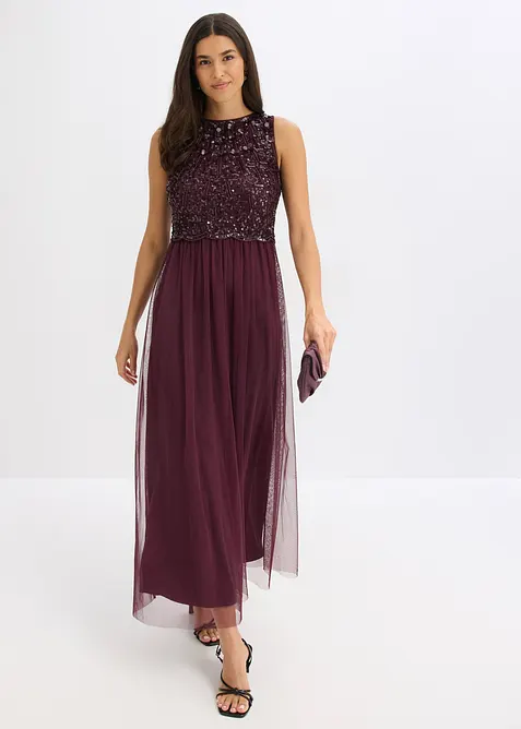 Robe longue avec haut brodé de sequins, bonprix