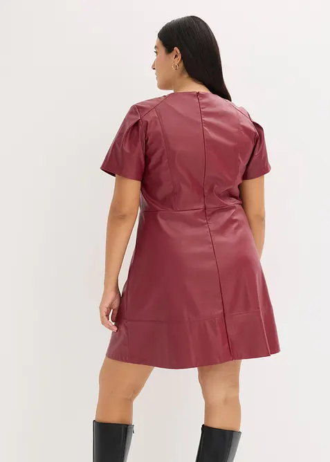 Kurzes Lederimitat-Kleid, bonprix