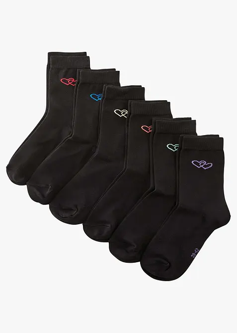 Socken mit Bio-Baumwolle (6er Pack), bonprix