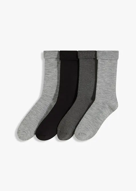 Thermo Socken mit Umschlagbündchen und Innenfrottee (4er Pack), bonprix