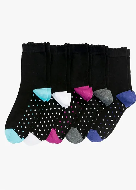 Socken mit Bio-Baumwolle (5er Pack), bonprix