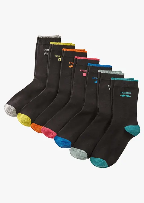 Socken mit Bio-Baumwolle (7er Pack), bonprix