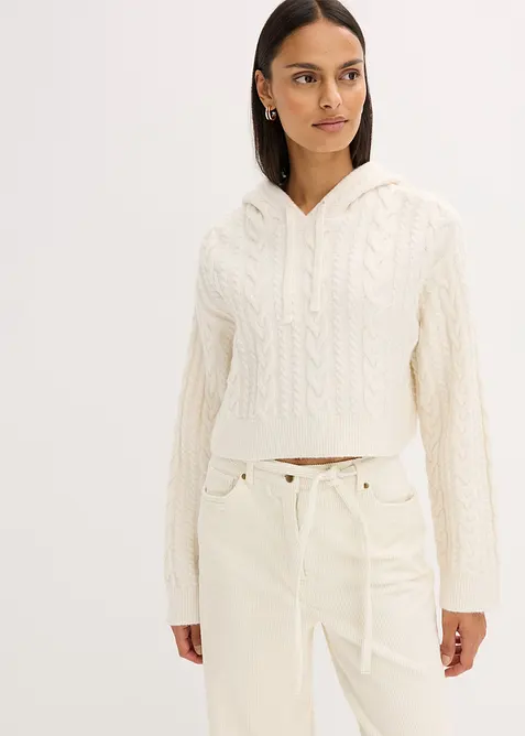 Pull en grosse maille avec capuche, bonprix