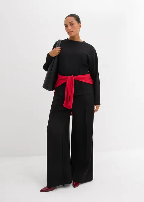 T-shirt manches longues en Punto di Roma, bonprix