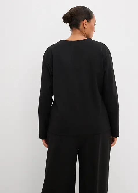 T-shirt manches longues en Punto di Roma, bonprix