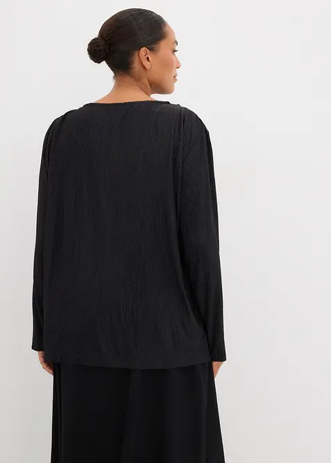 T-shirt manches longues texturé, bonprix