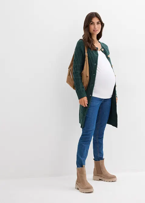 Gilet long en maille pour la grossesse, bonprix