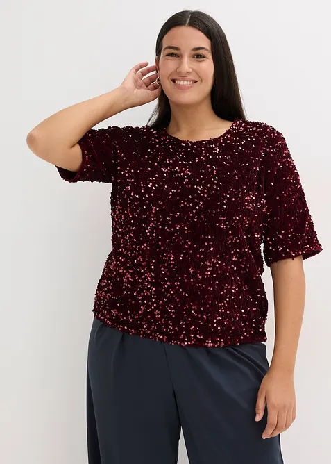 T-shirt &agrave; sequins, bonprix