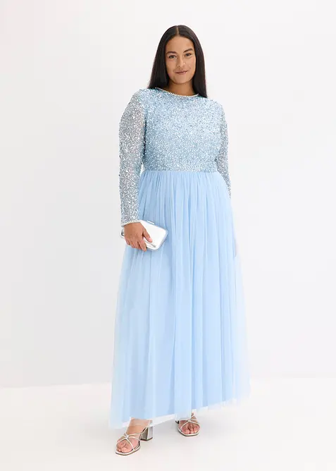 Maxikleid mit Paillettenstickerei, bonprix