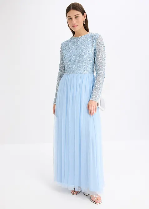 Maxikleid mit Paillettenstickerei, bonprix