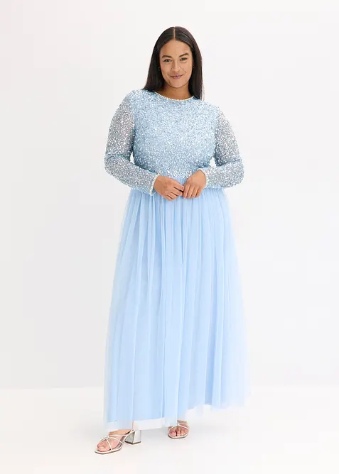 Maxikleid mit Paillettenstickerei, bonprix