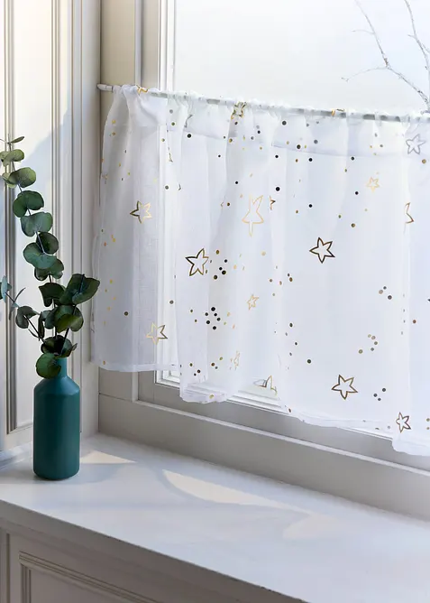 Scheibengardine mit Glanz Sternen, bonprix